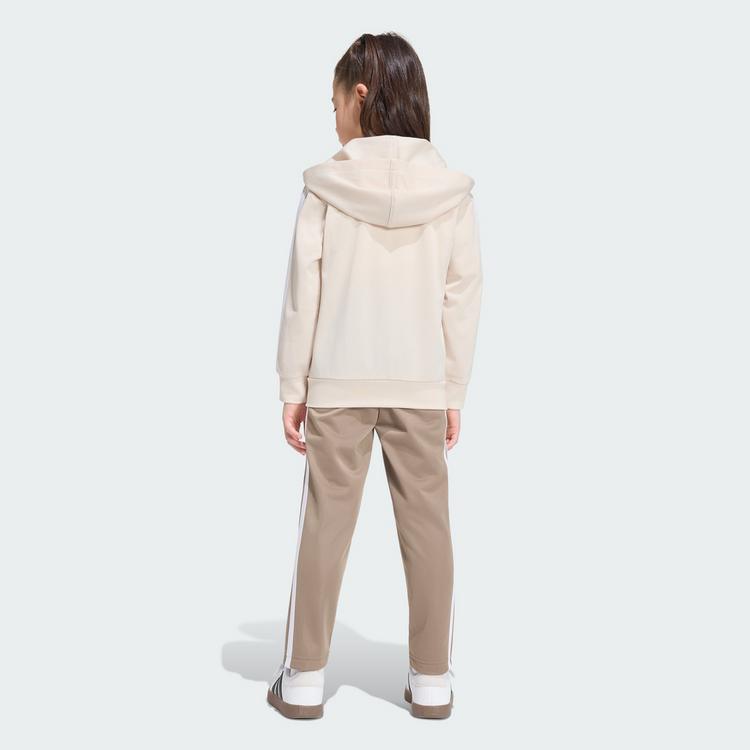 adidas adidas Essentials Kids Trainingsanzug Hoodie Kinder - Crystal Linen / White - 1 | SportScheck