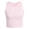 adidas ESSENTIALS 3-STREIFEN GEPOLSTERTES Croptop Damen - Clear Pink