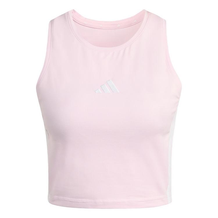adidas adidas ESSENTIALS 3-STREIFEN GEPOLSTERTES Croptop Damen - Clear Pink - 0 | SportScheck