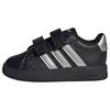 adidas GRAND COURT 3.0 KIDS SCHUH Sneaker Kinder - Core Black / Silver Metallic / Core Black