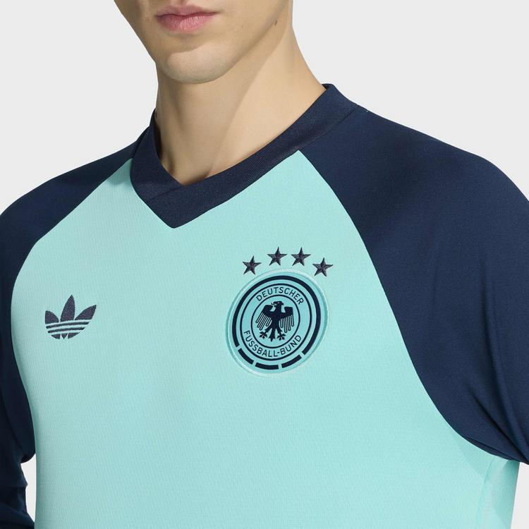 adidas adidas Deutschland 26 Warm Pre-Match Langarmshirt Herren - Flash Aqua - 0 | SportScheck