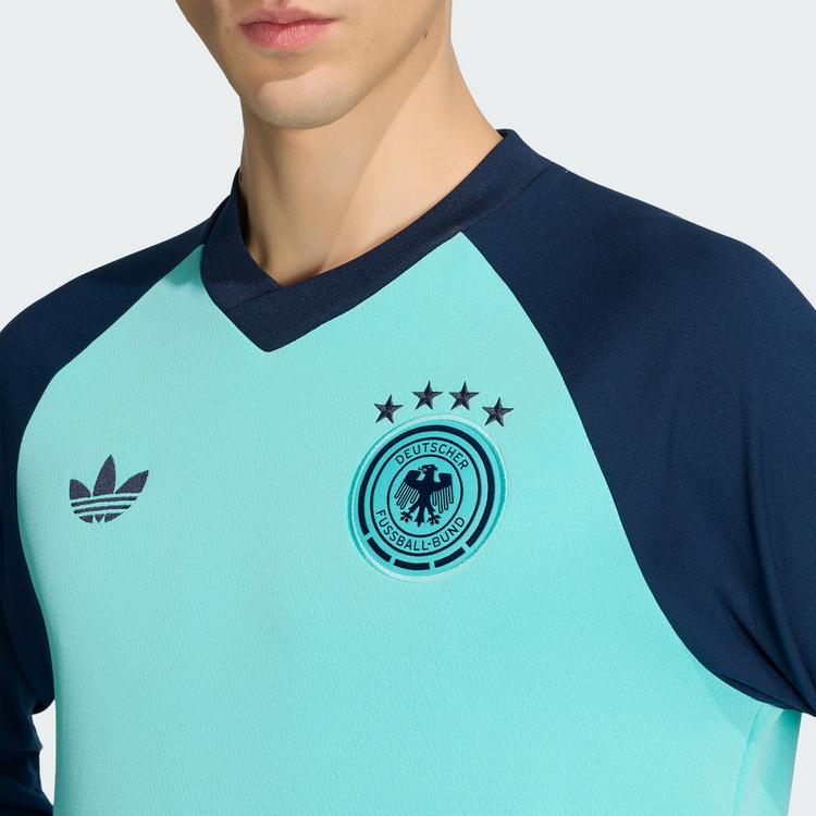 adidas adidas Deutschland 26 Warm Pre-Match Langarmshirt Herren - Flash Aqua - 1 | SportScheck