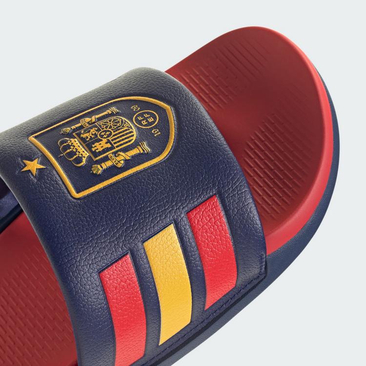 adidas adidas Adilette Comfort 2.0 Spanien Badelatschen - Dark Blue / Vivid Red / Crew Yellow - 7 | SportScheck