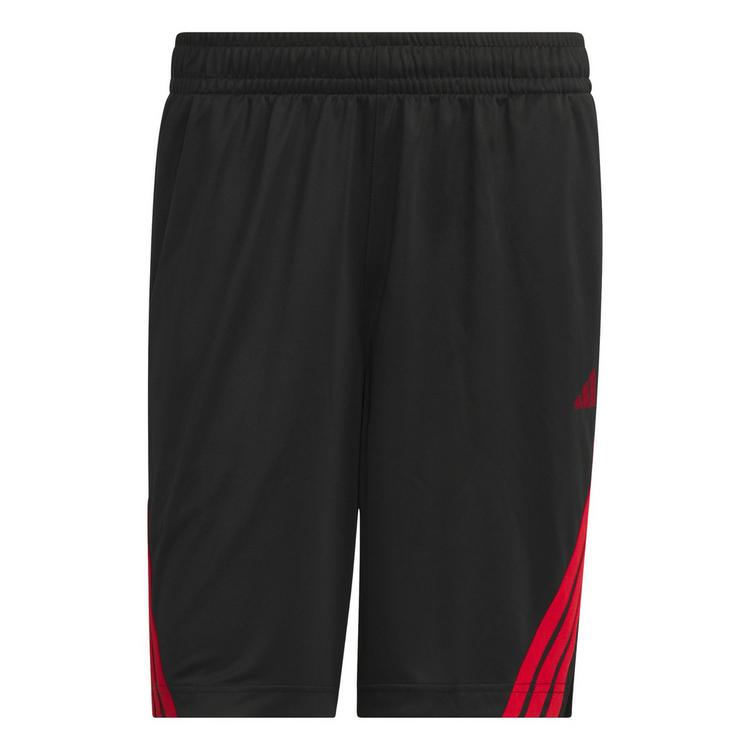 adidas adidas Legends 3-Streifen Basketball Shorts Basketball-Shorts Herren - Black / Team Power Red 2 - 0 | SportScheck