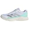 adidas Courtquick Padel-Schuh Tennisschuhe Damen - Cloud White / Silver Metallic / Clear Mint
