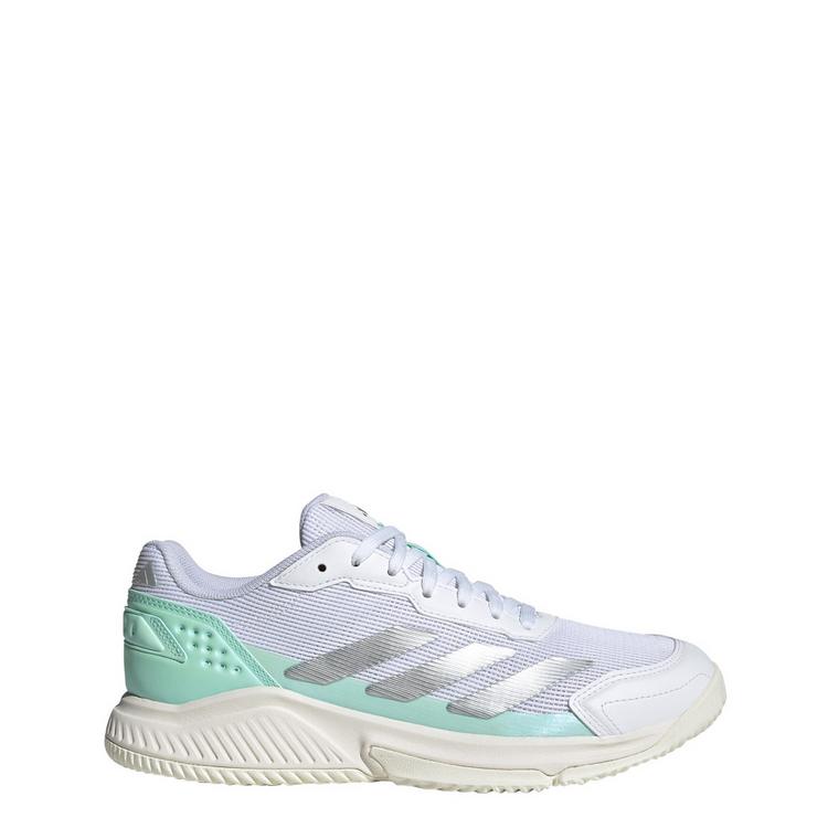 adidas adidas Courtquick Padel-Schuh Tennisschuhe Damen - Cloud White / Silver Metallic / Clear Mint - 0 | SportScheck