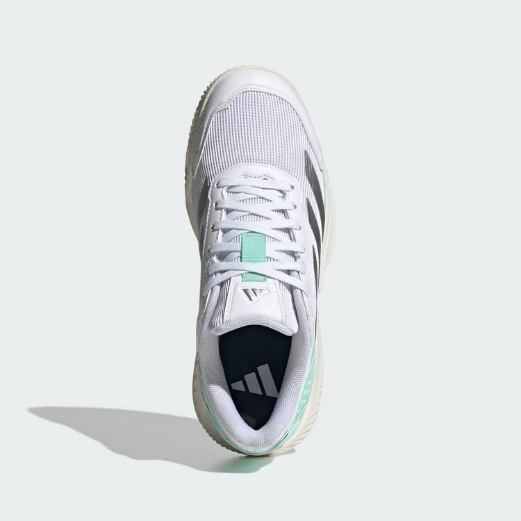 adidas adidas Courtquick Padel-Schuh Tennisschuhe Damen - Cloud White / Silver Metallic / Clear Mint - 1 | SportScheck