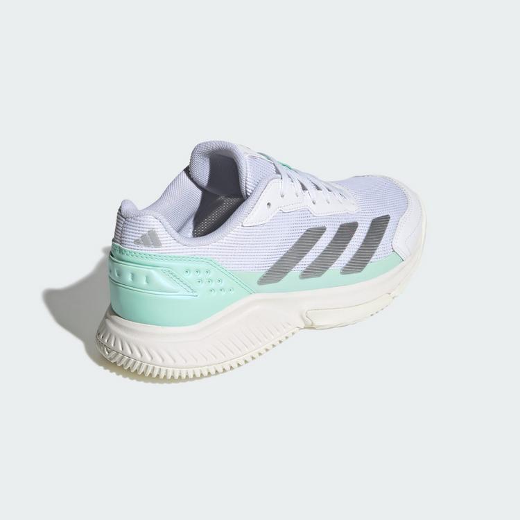 adidas adidas Courtquick Padel-Schuh Tennisschuhe Damen - Cloud White / Silver Metallic / Clear Mint - 4 | SportScheck