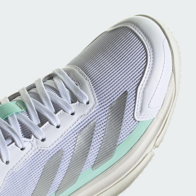 adidas adidas Courtquick Padel-Schuh Tennisschuhe Damen - Cloud White / Silver Metallic / Clear Mint - 7 | SportScheck