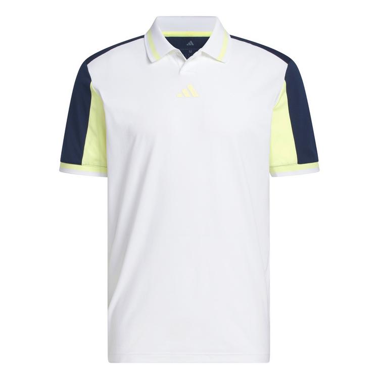 adidas adidas BEYOND VENT TWISTKNIT POLOSHIRT Funktionsshirt Herren - White / Frozen Lemon - 0 | SportScheck