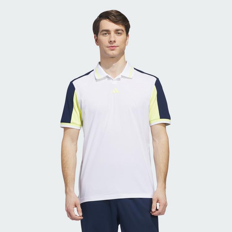 adidas adidas BEYOND VENT TWISTKNIT POLOSHIRT Funktionsshirt Herren - White / Frozen Lemon - 0 | SportScheck