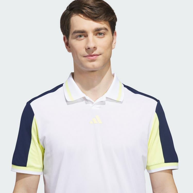 adidas adidas BEYOND VENT TWISTKNIT POLOSHIRT Funktionsshirt Herren - White / Frozen Lemon - 0 | SportScheck