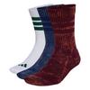 adidas Stonewash Crew Socken, 3 Paar Socken - Maroon / Dark Blue / White / Collegiate Green