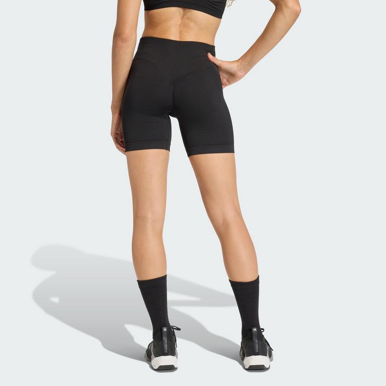 adidas adidas Workout Essentials Knit Scrunch 5 Inch Tights Damen - Black - 1 | SportScheck