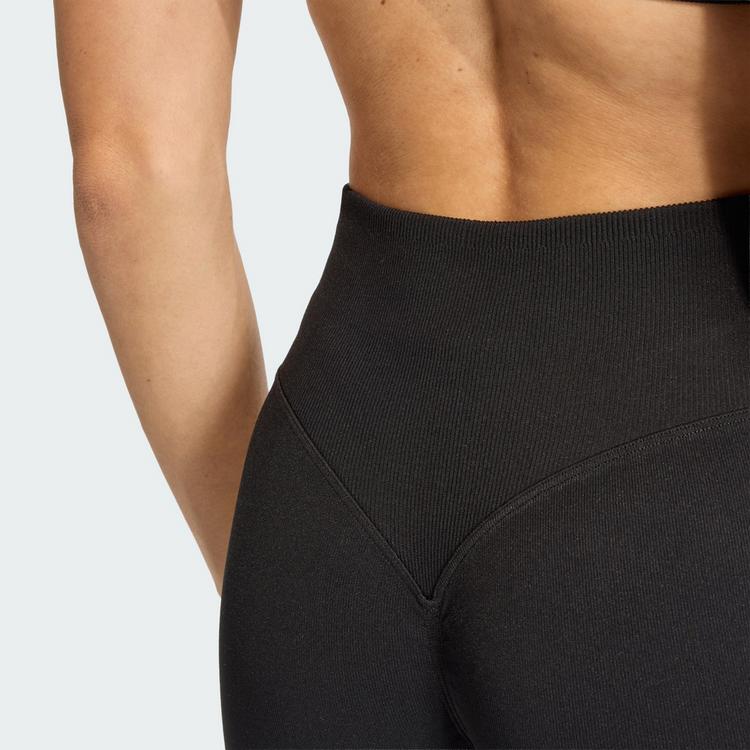 adidas adidas Workout Essentials Knit Scrunch 5 Inch Tights Damen - Black - 1 | SportScheck