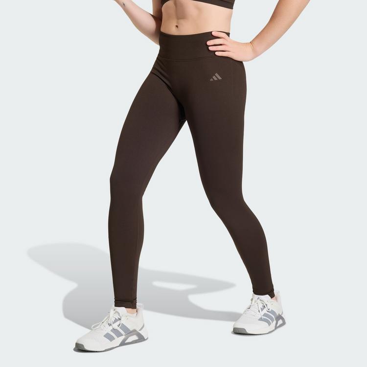 adidas adidas Workout Essentials Knit Scrunch 7/8 Leggings Damen - Aurora Coffee - 0 | SportScheck