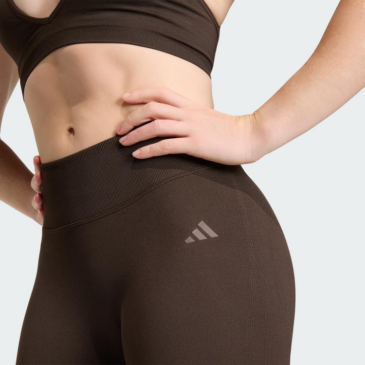 adidas adidas Workout Essentials Knit Scrunch 7/8 Leggings Damen - Aurora Coffee - 1 | SportScheck
