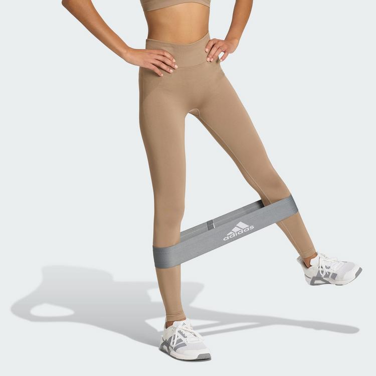 adidas adidas Workout Essentials Knit Scrunch 7/8 Leggings Damen - Chalky Brown - 0 | SportScheck