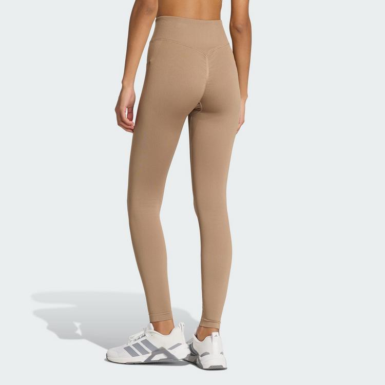 adidas adidas Workout Essentials Knit Scrunch 7/8 Leggings Damen - Chalky Brown - 1 | SportScheck