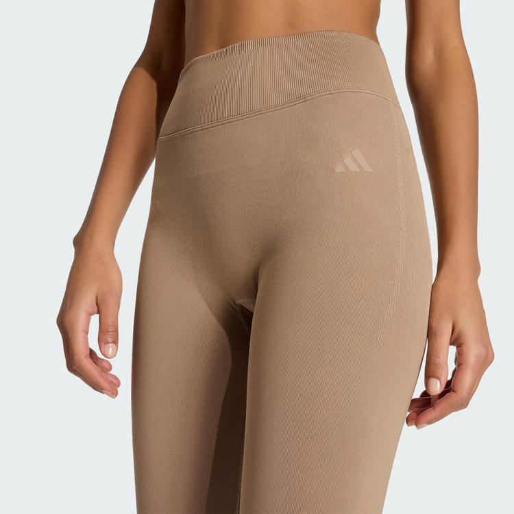 adidas adidas Workout Essentials Knit Scrunch 7/8 Leggings Damen - Chalky Brown - 0 | SportScheck