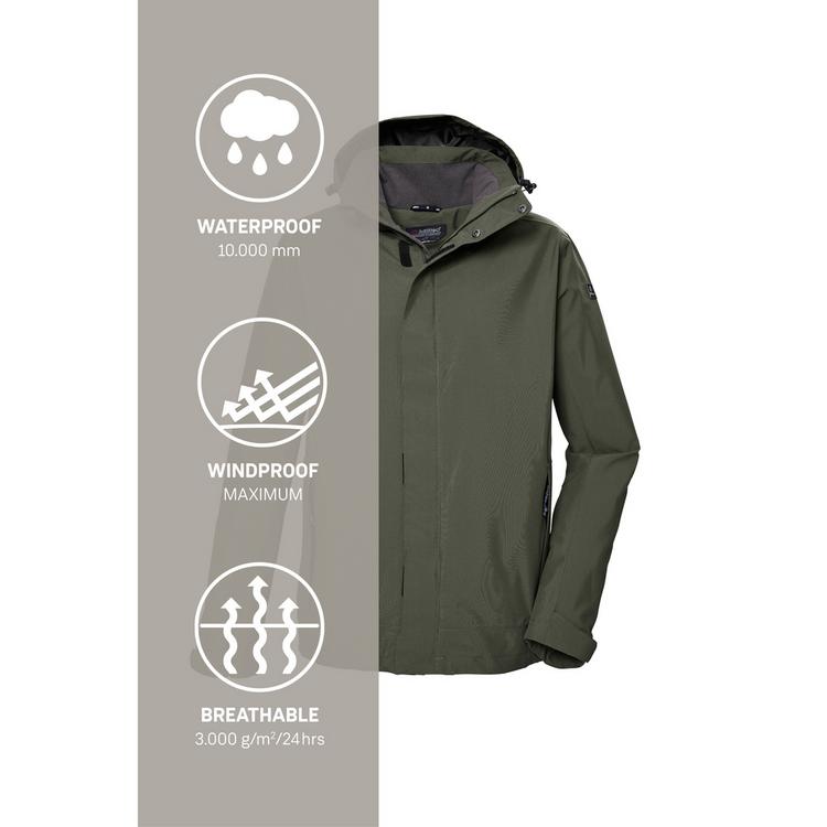 KILLTEC KILLTEC KOS 87 Funktionsjacke Herren - Oliv101 - 4 | SportScheck