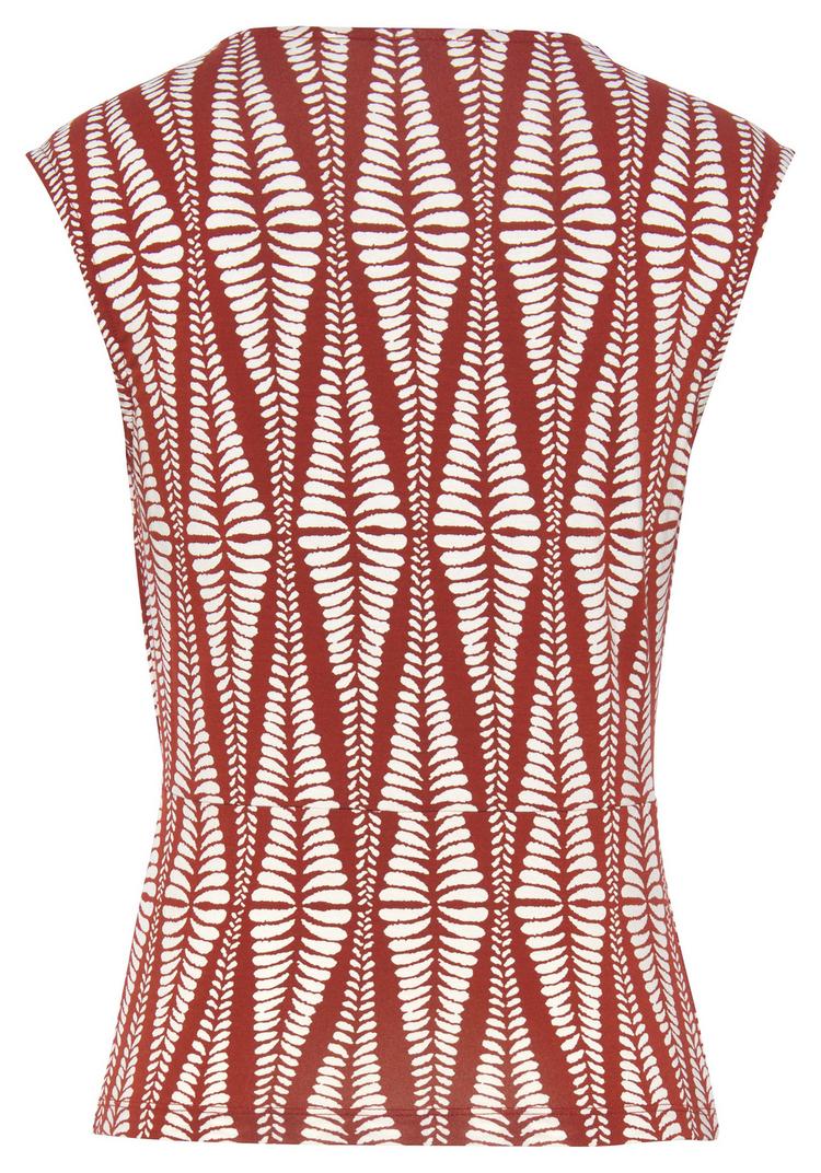 Lascana Lascana Shirttop Funktionsshirt Damen - terracotta-creme bedruckt - 0 | SportScheck