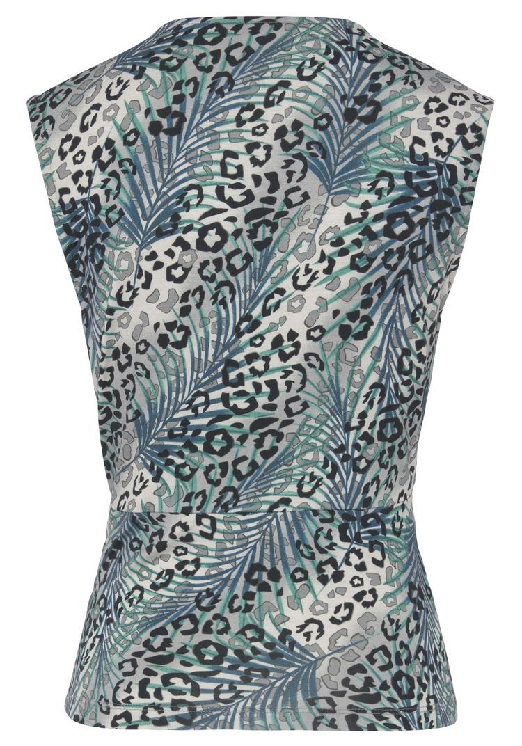 Lascana Lascana Shirttop Funktionsshirt Damen - grau-petrol bedruckt - 0 | SportScheck