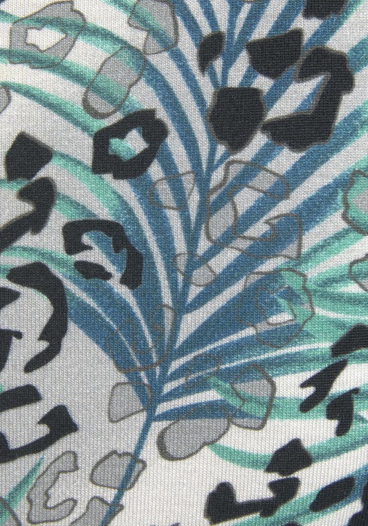 Lascana Lascana Shirttop Funktionsshirt Damen - grau-petrol bedruckt - 1 | SportScheck