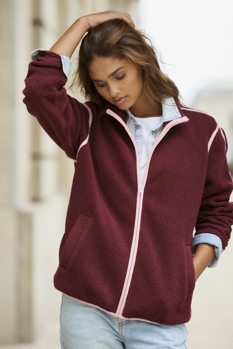 Buffalo Buffalo Fleecejacke Fleecejacke Damen - burgund - 1 | SportScheck