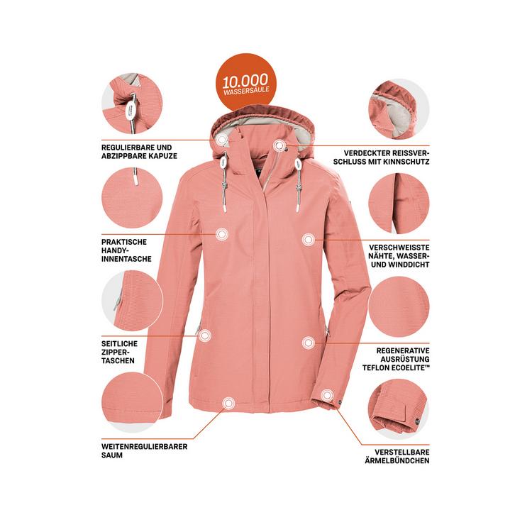 KILLTEC KILLTEC KOS 61 Softshelljacke Damen - Orange501 - 4 | SportScheck