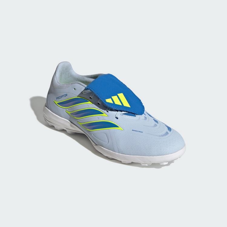 adidas adidas PREDATOR LEAGUE Fold-Over Tongue Turf Fu&szlig;ballschuhe - Crystal Sky / Ray Blue / Team Solar Yellow 2 - 2 | SportScheck