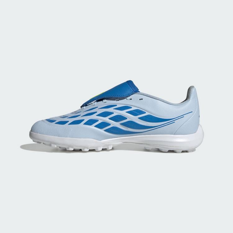 adidas adidas PREDATOR LEAGUE Fold-Over Tongue Turf Fu&szlig;ballschuhe Kinder - Crystal Sky / Ray Blue / Team Solar Yellow 2 - 4 | SportScheck