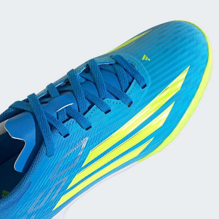 adidas adidas F50 League Kids Fu&szlig;ballschuhe, Fu&szlig;ballschuhe Kinder - Lucid Ray Blue / Team Solar Yellow 2 / Lucid Aquamarine - 5 | SportScheck