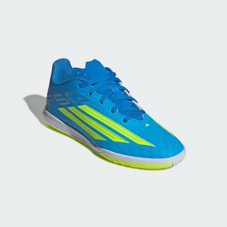 adidas adidas F50 CLUB Indoor Fu&szlig;ballschuh Kids Fu&szlig;ballschuhe Kinder - Lucid Ray Blue / Team Solar Yellow 2 / Lucid Aquamarine - 2 | SportScheck