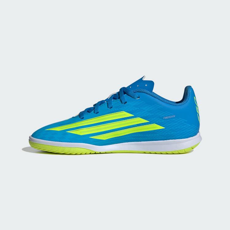 adidas adidas F50 CLUB Indoor Fu&szlig;ballschuh Kids Fu&szlig;ballschuhe Kinder - Lucid Ray Blue / Team Solar Yellow 2 / Lucid Aquamarine - 4 | SportScheck