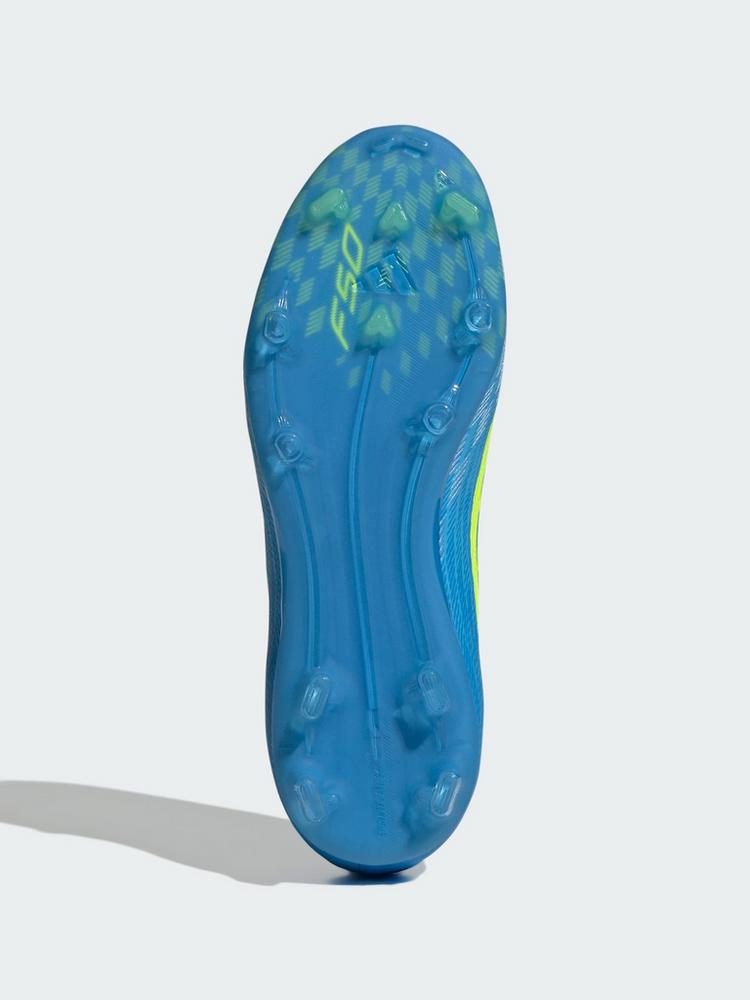 adidas adidas F50 ELITE Laceless Firm Ground Kids Fu&szlig;ballschuhe Kinder - Lucid Ray Blue / Team Solar Yellow 2 / Lucid Aquamarine - 1 | SportScheck