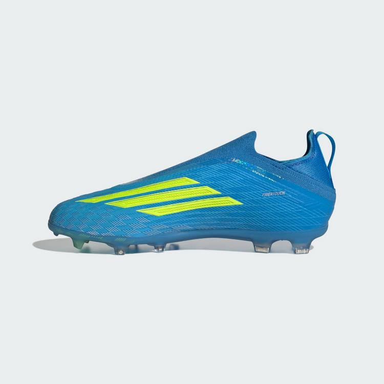 adidas adidas F50 ELITE Laceless Firm Ground Kids Fu&szlig;ballschuhe Kinder - Lucid Ray Blue / Team Solar Yellow 2 / Lucid Aquamarine - 4 | SportScheck