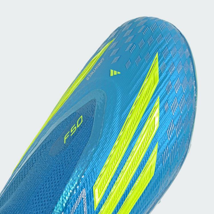 adidas adidas F50 ELITE Laceless Firm Ground Kids Fu&szlig;ballschuhe Kinder - Lucid Ray Blue / Team Solar Yellow 2 / Lucid Aquamarine - 5 | SportScheck