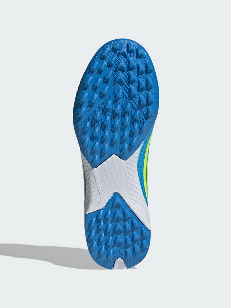 adidas adidas F50 League Kids Fu&szlig;ballschuh, Rollrasen Fu&szlig;ballschuhe Kinder - Lucid Ray Blue / Team Solar Yellow 2 / Lucid Aquamarine - 1 | SportScheck