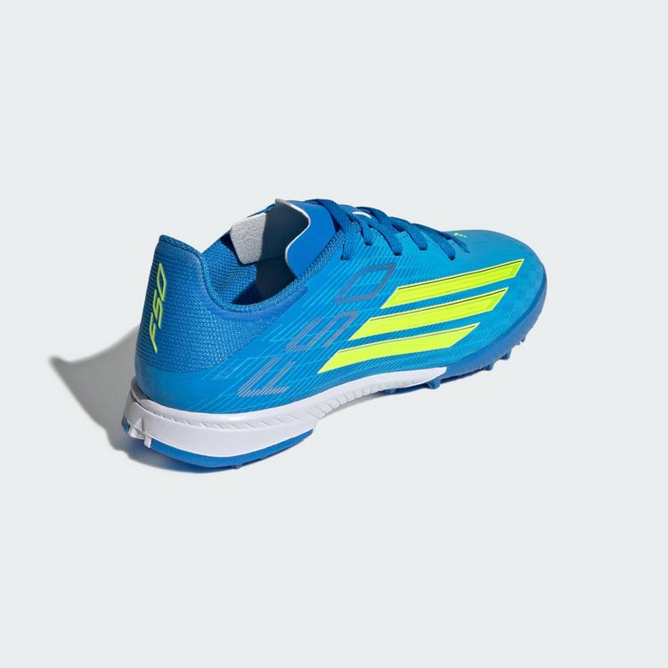 adidas adidas F50 League Kids Fu&szlig;ballschuh, Rollrasen Fu&szlig;ballschuhe Kinder - Lucid Ray Blue / Team Solar Yellow 2 / Lucid Aquamarine - 3 | SportScheck