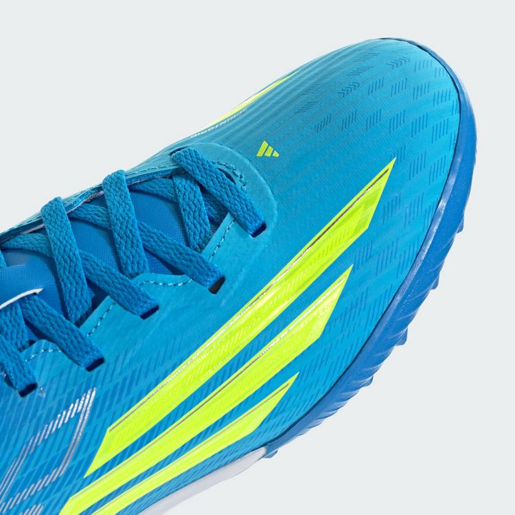 adidas adidas F50 League Kids Fu&szlig;ballschuh, Rollrasen Fu&szlig;ballschuhe Kinder - Lucid Ray Blue / Team Solar Yellow 2 / Lucid Aquamarine - 6 | SportScheck