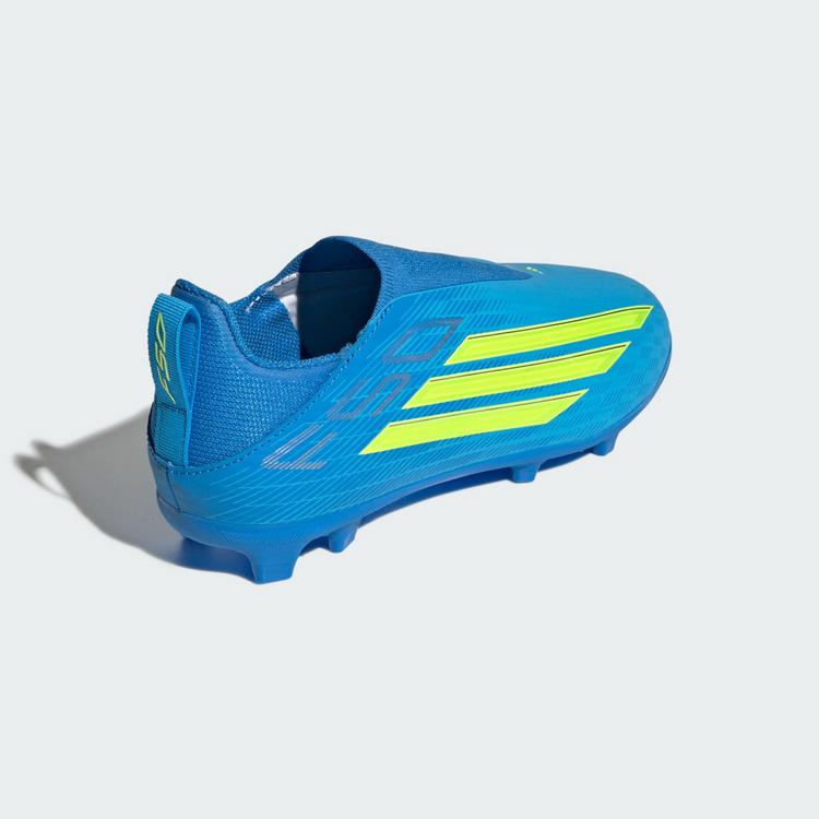 adidas adidas F50 LEAGUE Laceless FG/MG Kids Fu&szlig;ballschuhe Kinder - Lucid Ray Blue / Team Solar Yellow 2 / Lucid Aquamarine - 3 | SportScheck