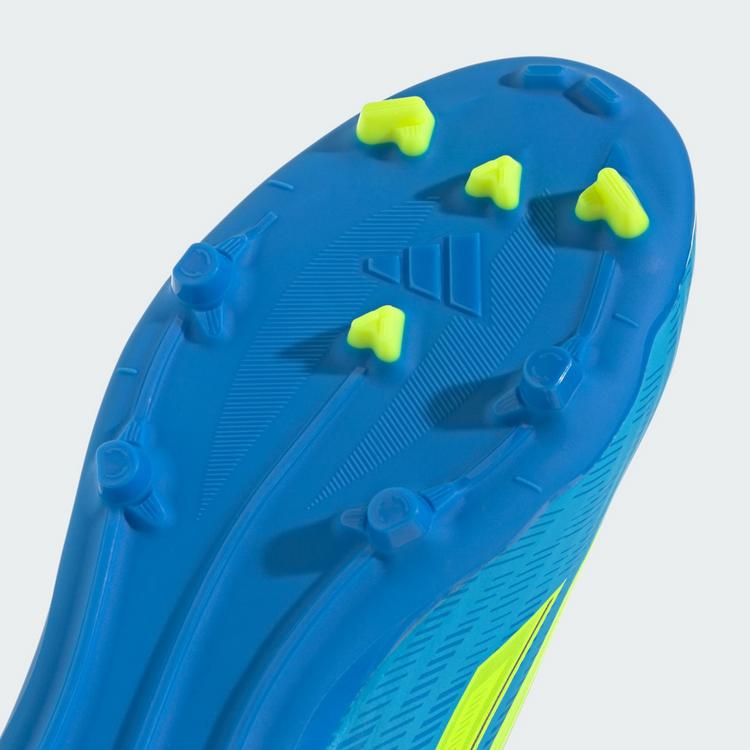 adidas adidas F50 LEAGUE Laceless FG/MG Kids Fu&szlig;ballschuhe Kinder - Lucid Ray Blue / Team Solar Yellow 2 / Lucid Aquamarine - 6 | SportScheck