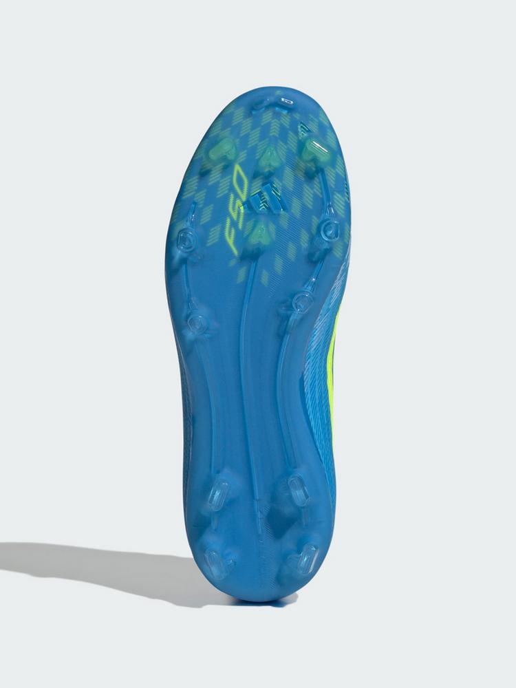 adidas adidas F50 ELITE Kids Fu&szlig;ballschuh, feste B&ouml;den Fu&szlig;ballschuhe Kinder - Lucid Ray Blue / Team Solar Yellow 2 / Lucid Aquamarine - 1 | SportScheck