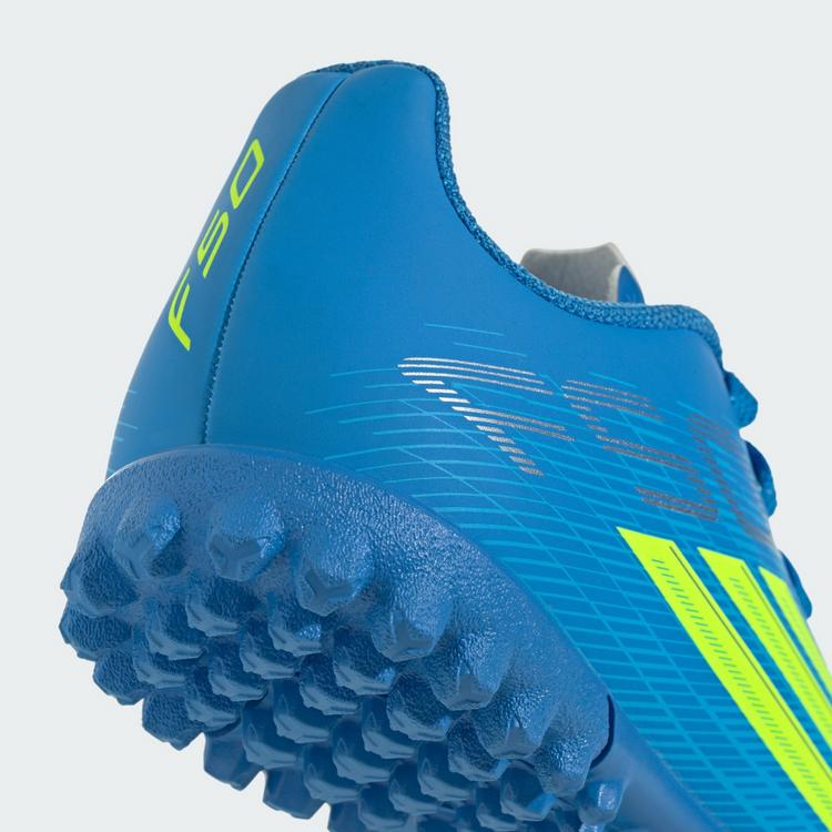 adidas adidas F50 Club Turf Kids Fu&szlig;ballschuh Fu&szlig;ballschuhe Kinder - Lucid Ray Blue / Team Solar Yellow 2 / Lucid Aquamarine - 6 | SportScheck