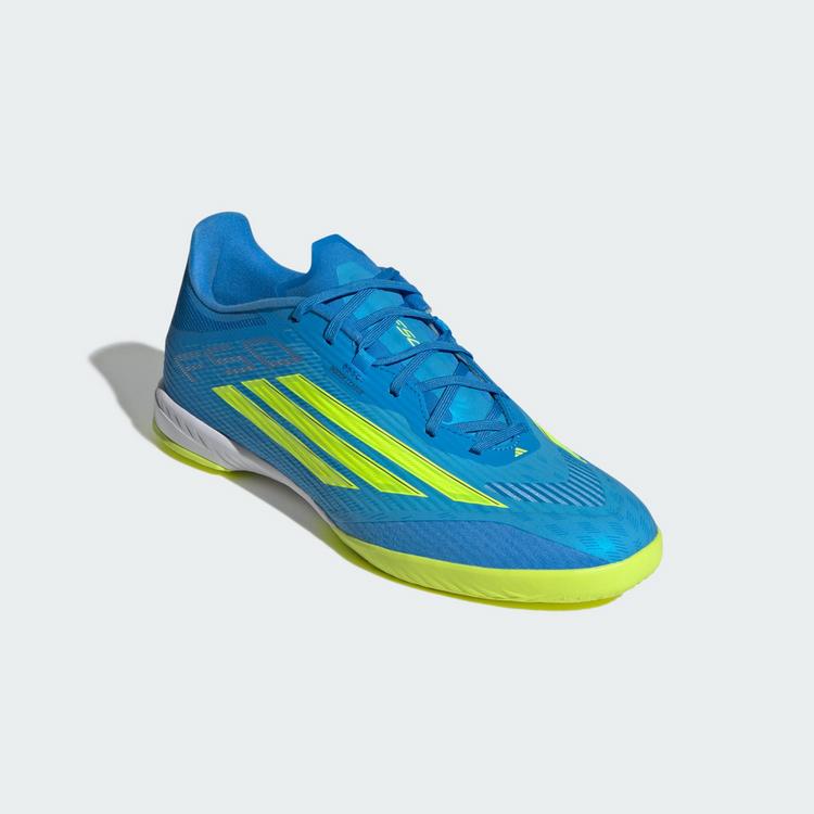 adidas adidas F50 League Fu&szlig;ballschuhe, Hallenb&ouml;den Fu&szlig;ballschuhe - Lucid Ray Blue / Team Solar Yellow 2 / Lucid Aquamarine - 2 | SportScheck
