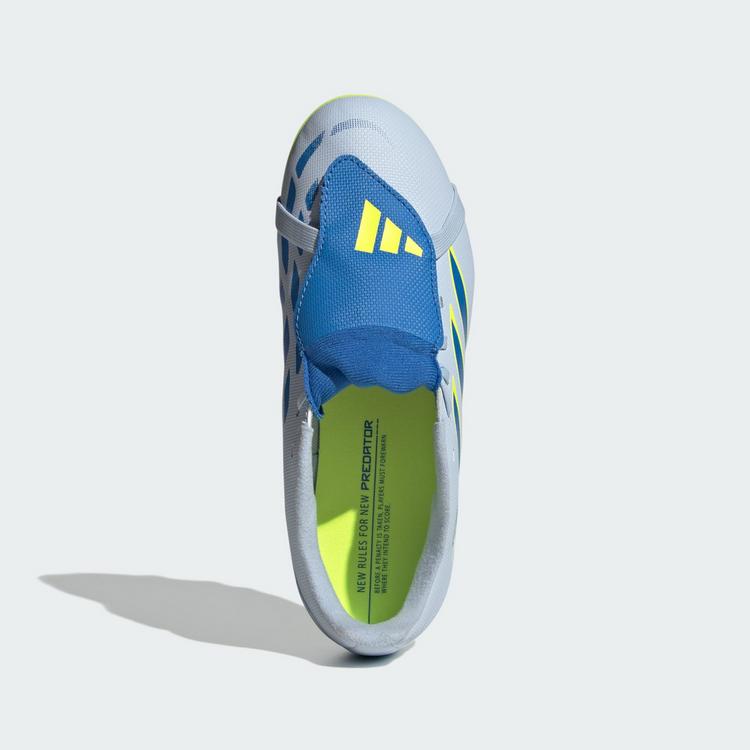 adidas adidas PREDATOR CLUB Fold-Over Tongue Firm Fu&szlig;ballschuhe Kinder - Crystal Sky / Ray Blue / Team Solar Yellow 2 - 0 | SportScheck