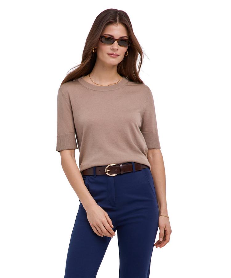 Falke Falke Merino X-Fine Crew Neck Strickpullover Damen - sesame (4390) - 0 | SportScheck