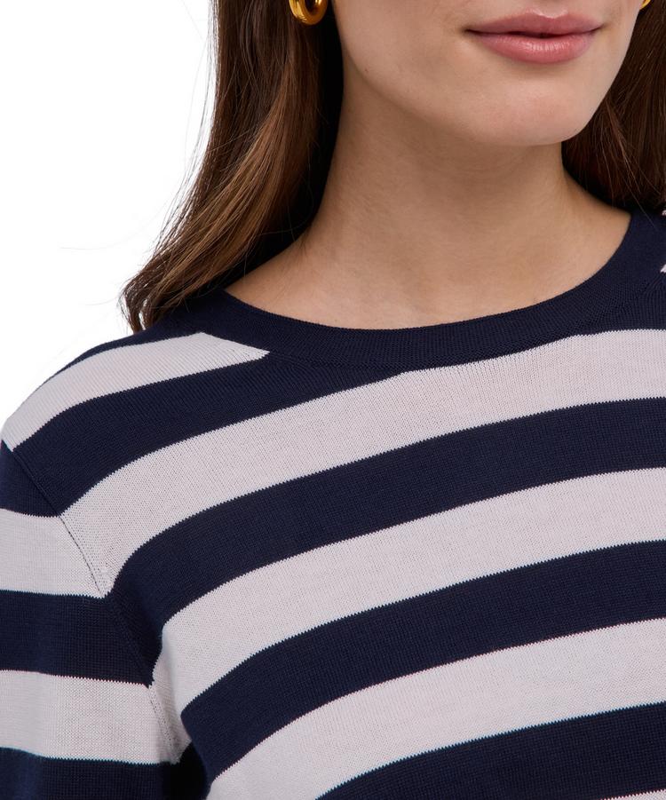 Falke Falke Cotton Crew Neck Strickpullover Damen - dark blue (6439) - 3 | SportScheck