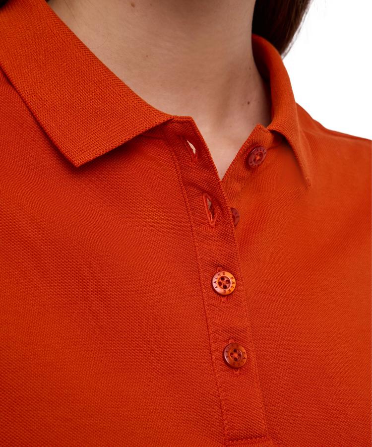 Falke Falke Pima Piqu&eacute; Polo Poloshirt Damen - red clay (8095) - 3 | SportScheck